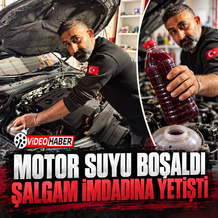 Şalgam suyunu motor suyu olarak kullandı, 40 km gitti