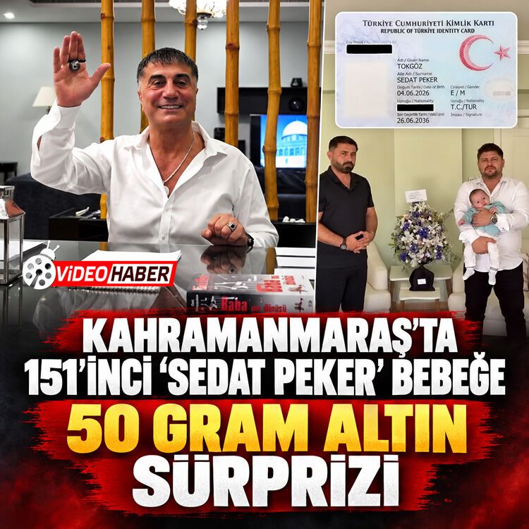 Kahramanmaraş'ta isim geleneği: 151'nci 'Sedat Peker' bebeğe 50 gram altın
