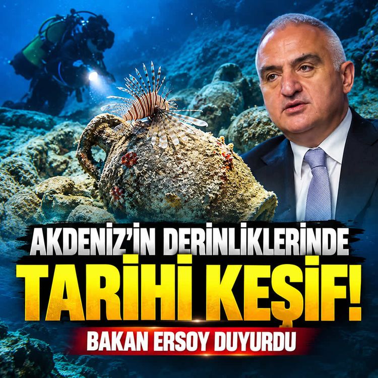Akdeniz’in derinliklerinde tarihi keşif! Bakan Ersoy duyurdu