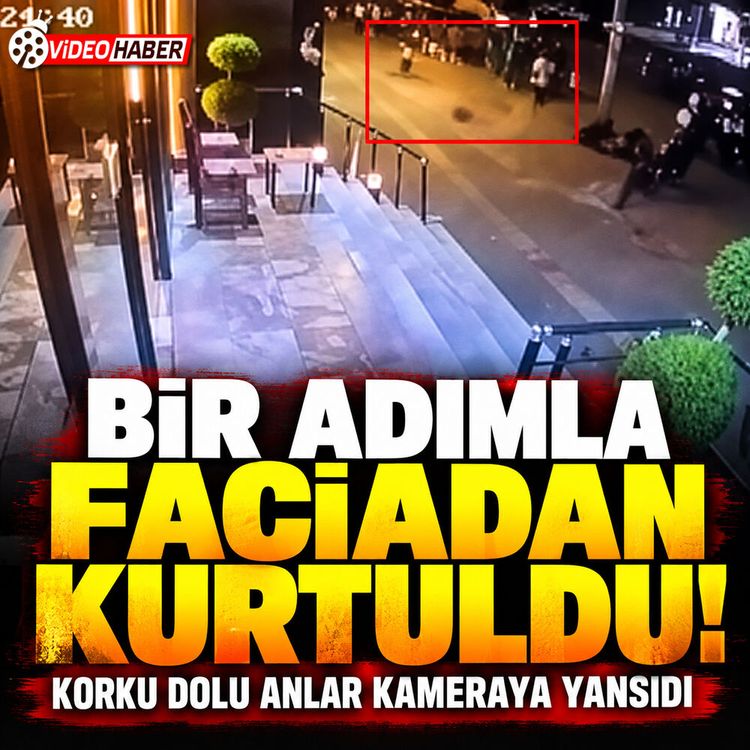 Balkondan kopan taşlardan saniyelerle kurtuldu