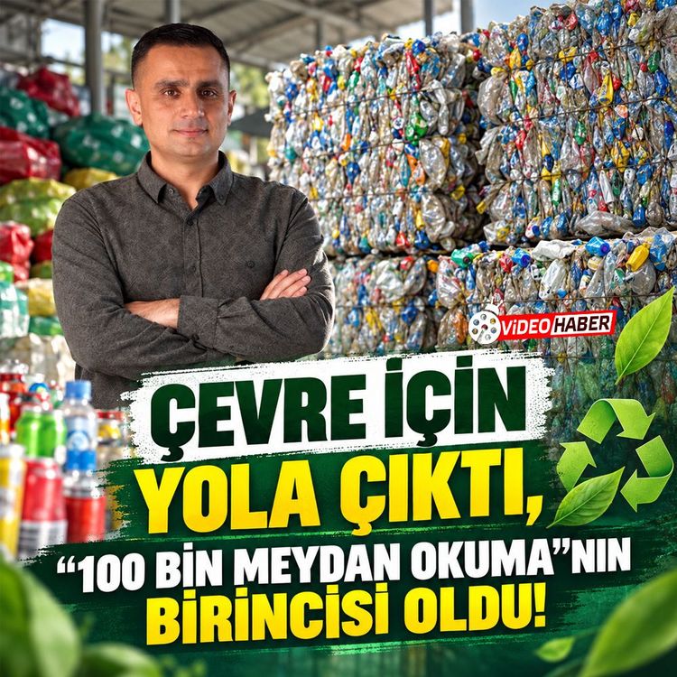 Çevre için yola çıktı, "100 Bin meydan okuma"nın birincisi oldu!