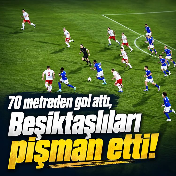 Kalecinin hatasını affetmedi: 70 metreden gol attı, Beşiktaşlıları pişman etti