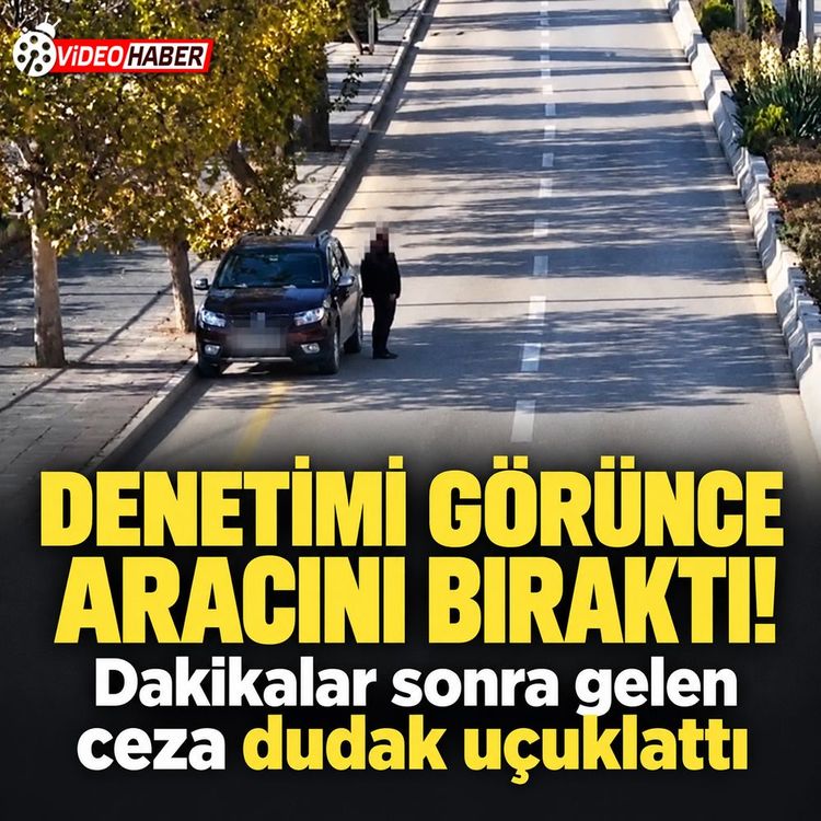 Denetimden kaçmak istedi, drona yakalandı