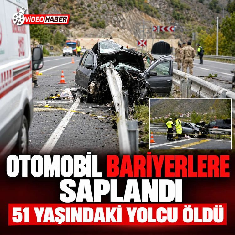 Gümüşhane'de otomobil bariyere saplandı: 1 ölü, 4 yaralı