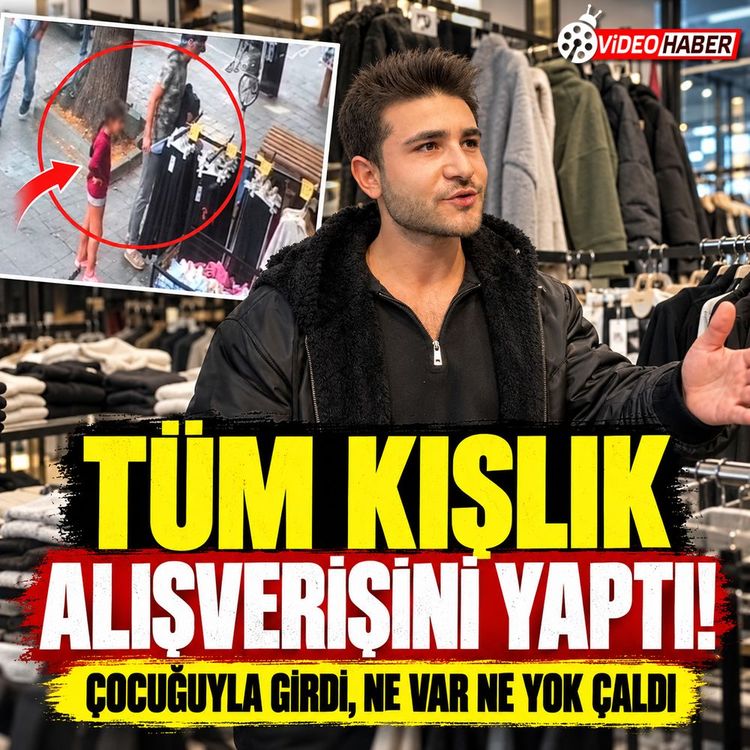 İstanbul'da mağazaya çocukla geldi, 15 parça kıyafetle çıktı