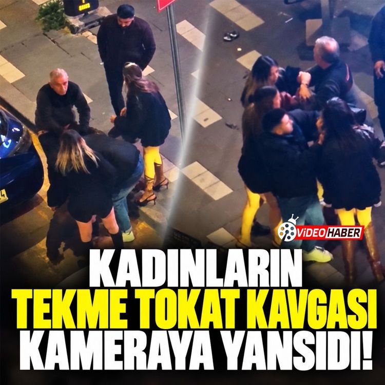 Kadınların tekme tokat kavgası cep telefonu kamerasına yansıdı
