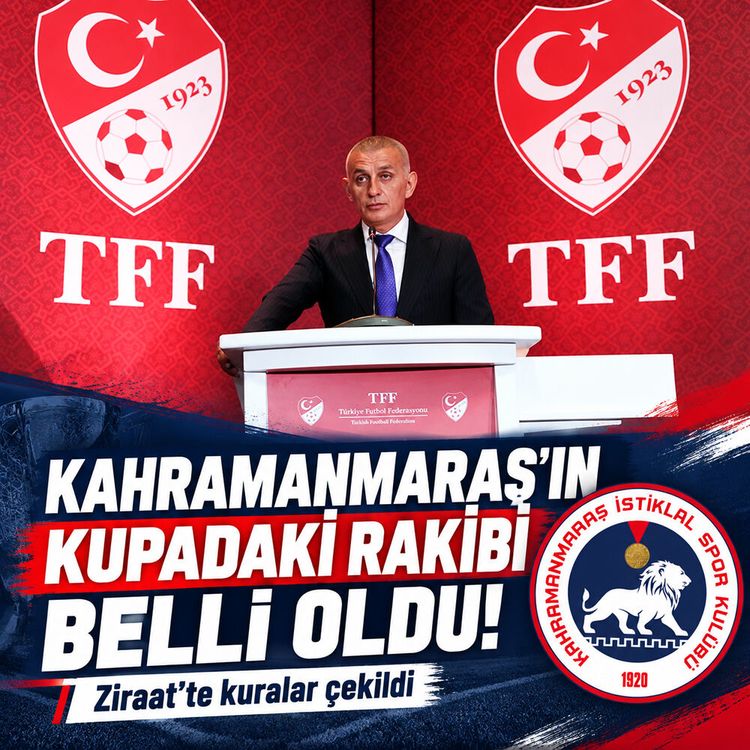 Kahramanmaraş İstiklalspor’un kupadaki rakibi belli oldu