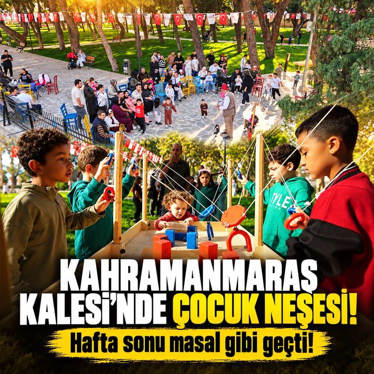 Kahramanmaraş Kalesi’nde çocuk neşesi: Hafta sonu masal gibi geçti!