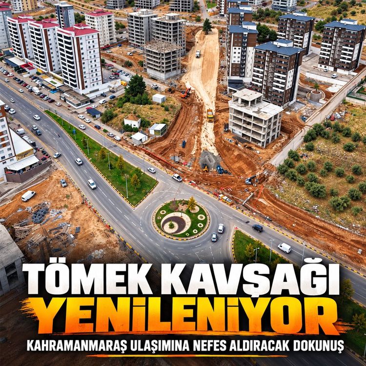 Kahramanmaraş ulaşımına nefes aldıracak dokunuş: Tömek kavşağı yenileniyor