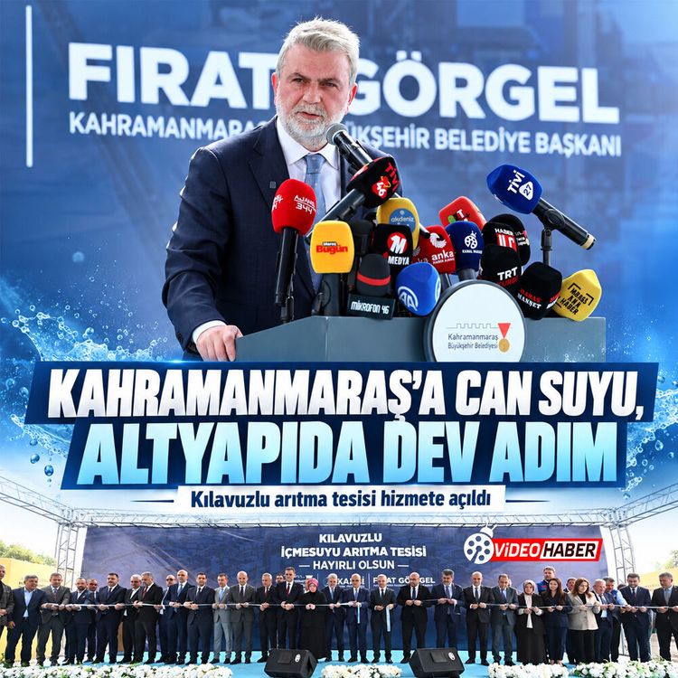 Kahramanmaraş’a can suyu, altyapıda dev adım: Kılavuzlu arıtma tesisi hizmete açıldı