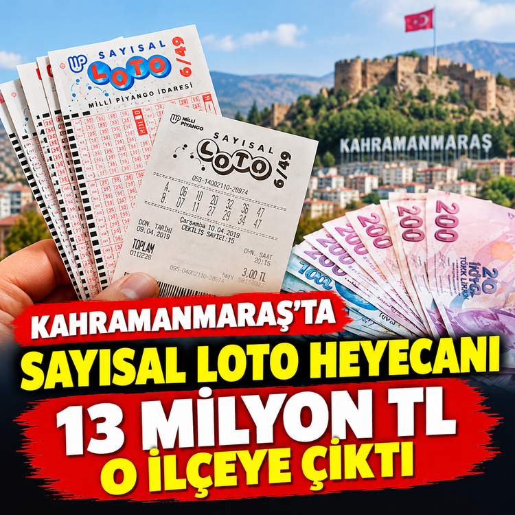 Kahramanmaraş'ta Sayısal Loto Heyecanı: 13 Milyon TL O İlçeye Çıktı