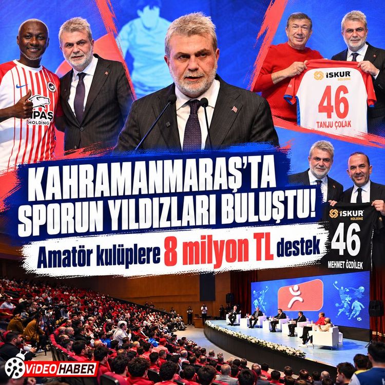 Kahramanmaraş’ta amatör spora 8 milyon TL destek