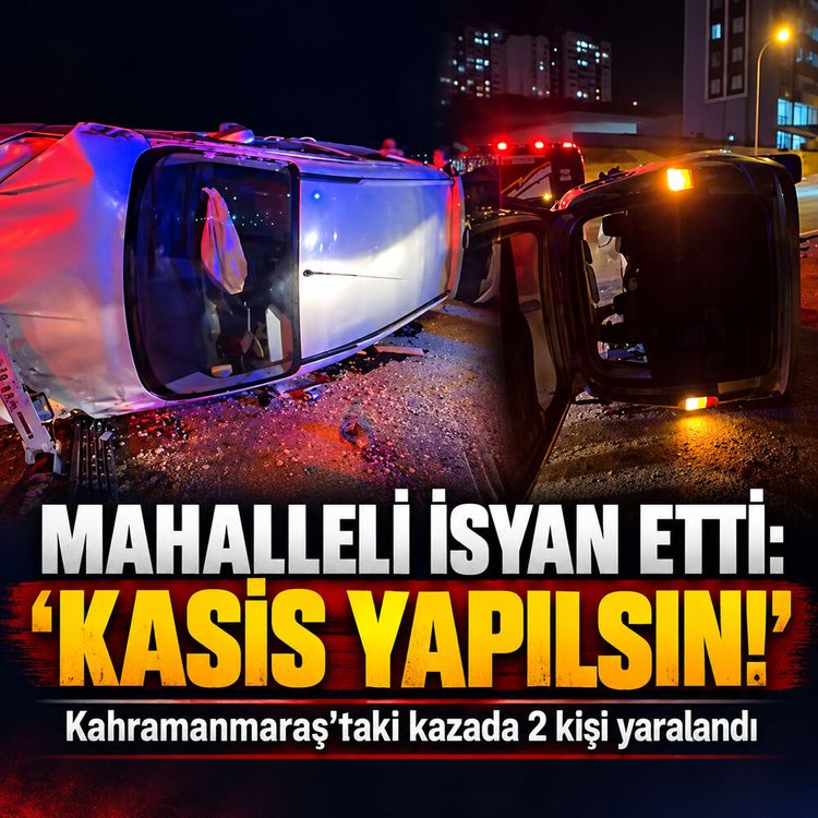 Kahramanmaraş’ta kontrolden çıkan otomobil kaza yaptı