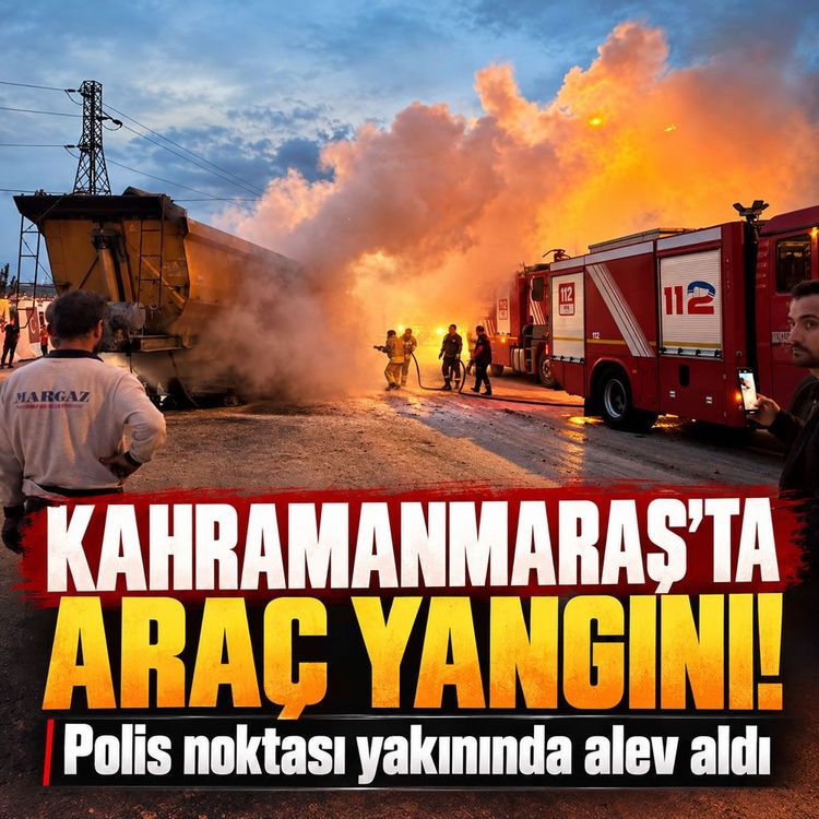 Kahramanmaraş’ta seyir halindeki otomobil alev aldı