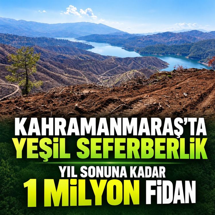 Kahramanmaraş’ta yeşil seferberlik: Yıl sonuna kadar 1 Milyon fidan