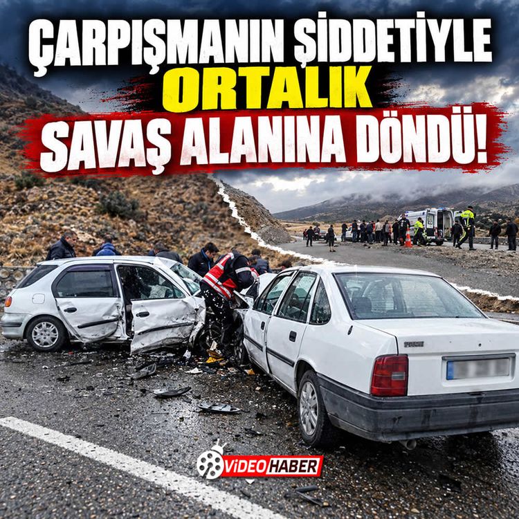 Malatya’da iki otomobil kafa kafaya çarpıştı: 6 yaralı