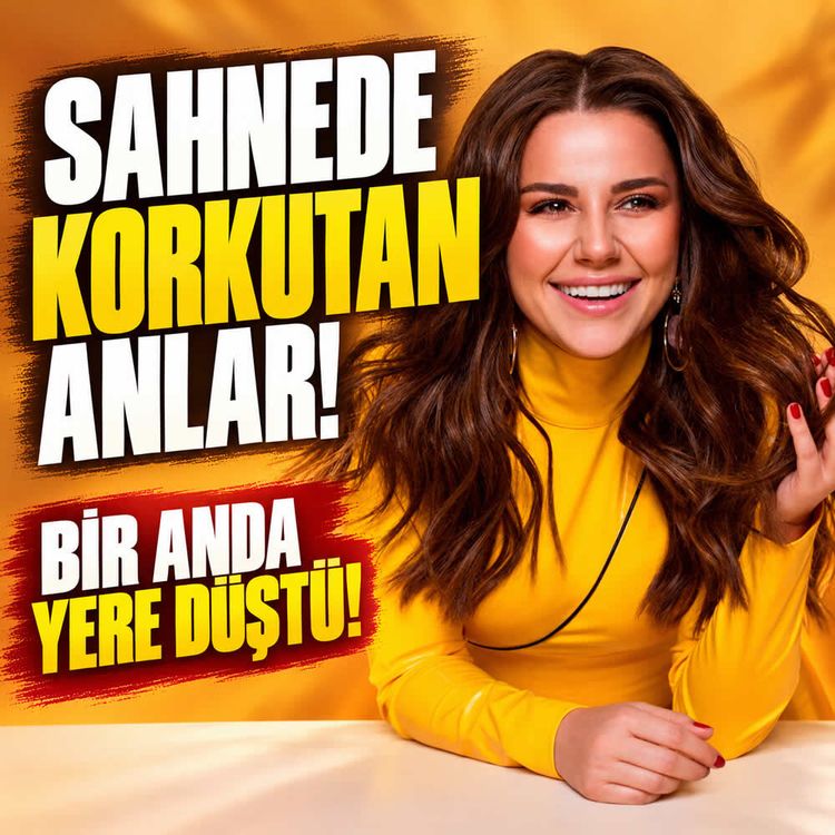 Merve Özbey sahneden inerken düştü! Hastaneye kaldırıldı