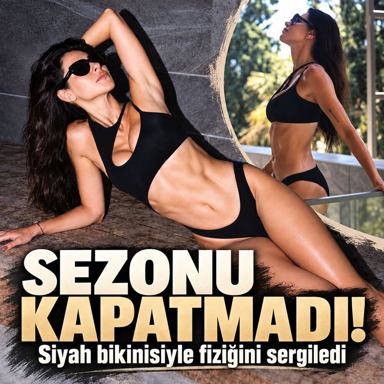 Nesrin Cavadzade’den siyah bikinili pozlar