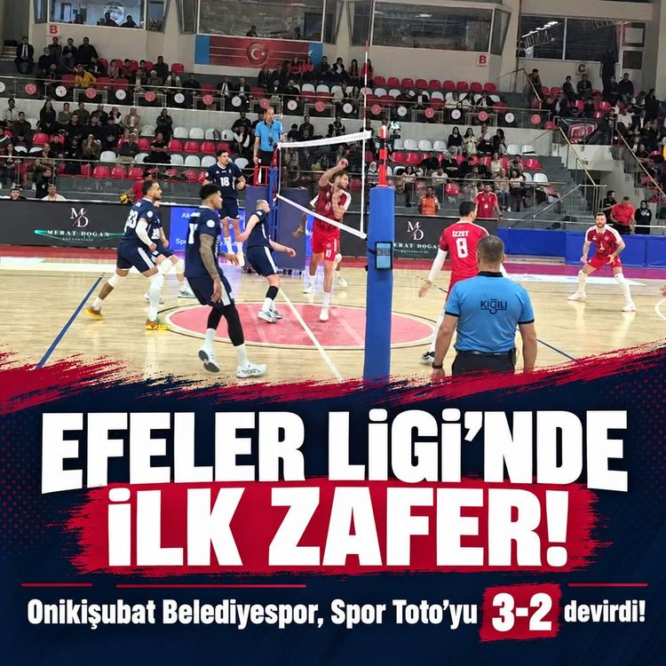 Onikişubat Belediyespor Efeler Ligi’nde ilk galibiyetini aldı
