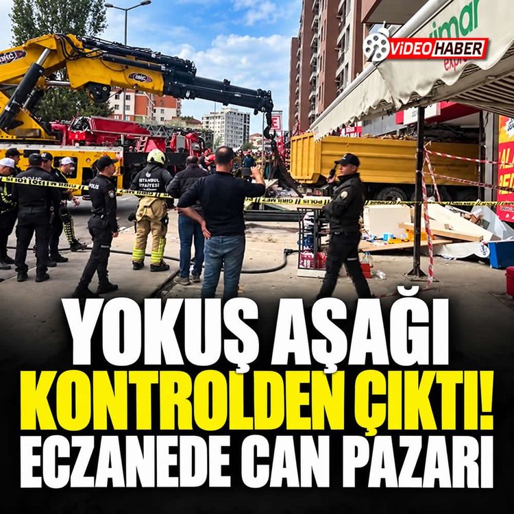 Pendik'te hafriyat kamyonu eczaneye daldı: 7 yaralı