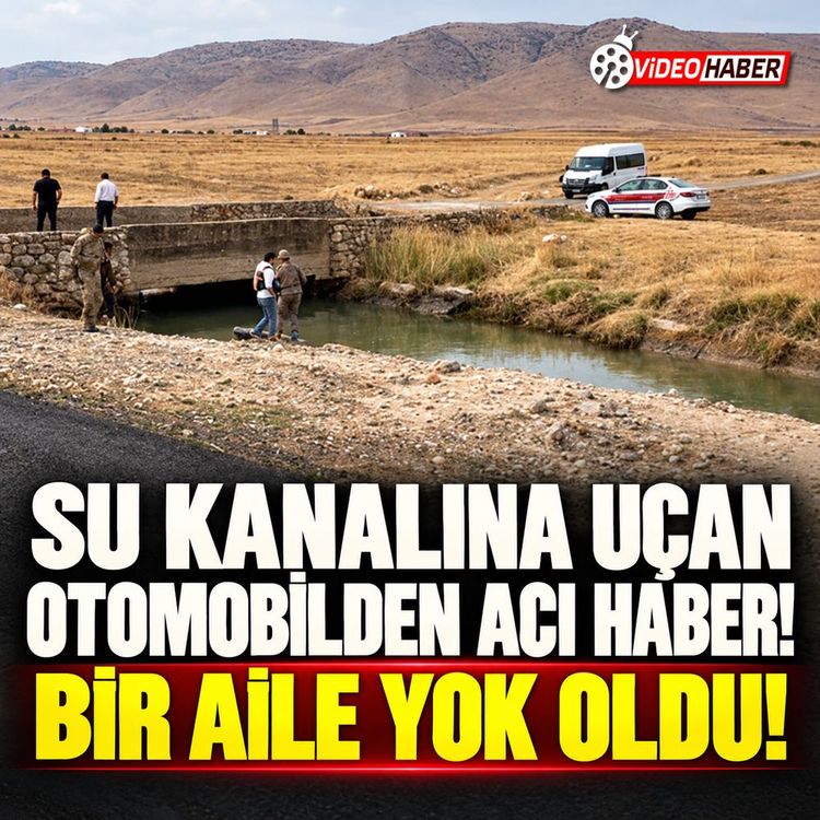 Su kanalına uçan otomobilden acı haber: Bir aile yok oldu!