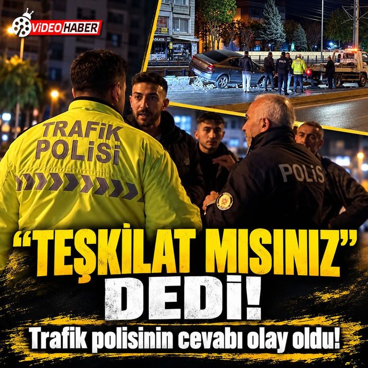 "TEŞKİLAT MISINIZ" Dedi! Trafik polisinin cevabı olay oldu!