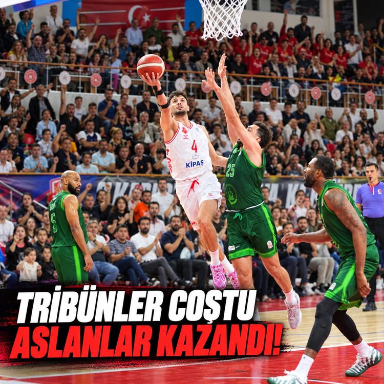 Tribünler coştu aslanlar kazandı!