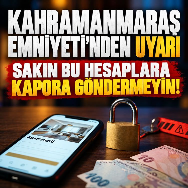 Kahramanmaraş Emniyeti’nden uyarı: Sakın bu hesaplara kapora göndermeyin!