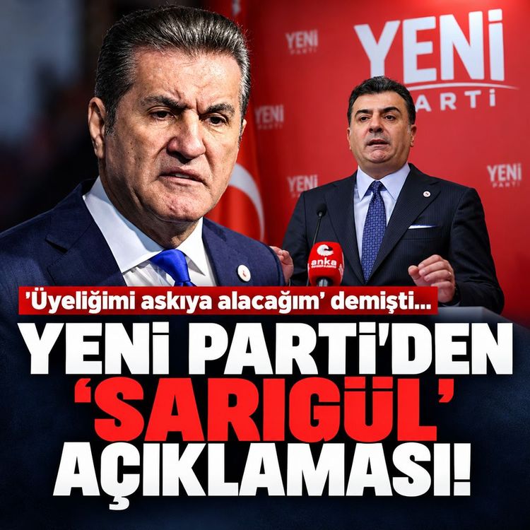 YENİ Parti’den Sarıgül açıklaması: İlişkisi bulunmuyor