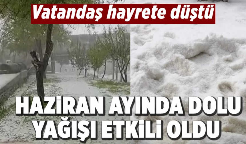 Haziran ayında etkili olan dolu yağışı vatandaşı hayrete düşürdü
