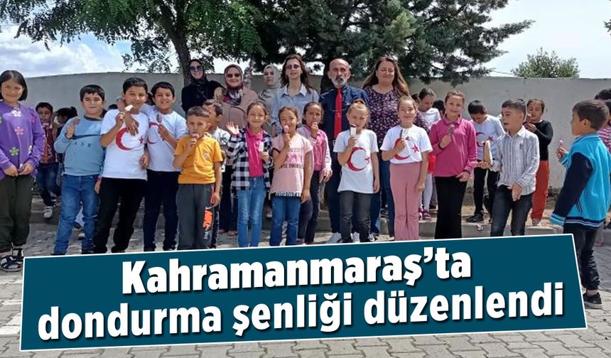 Kahramanmaraş'ta "Bir tebessüm bir dua için "dondurma şenliği