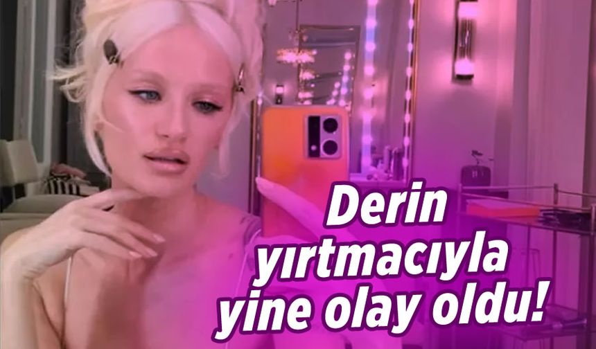 Didem Soydan derin yırtmacıyla yine olay oldu!