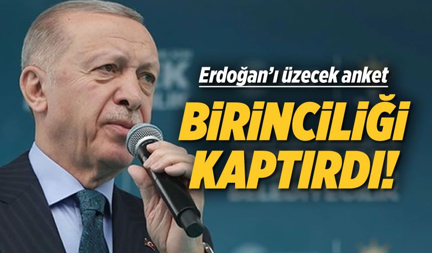 Erdoğan ''En Beğenilen Siyasetçiler'' anketinde birinci olamadı