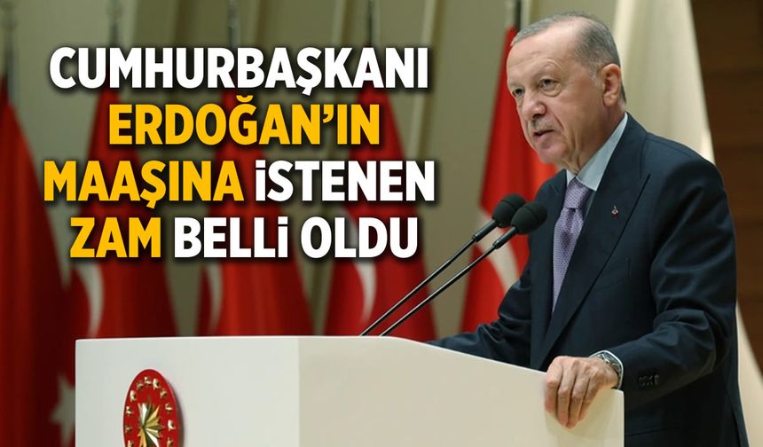 İşte Cumhurbaşkanı Erdoğan'ın maaşına istenen zam