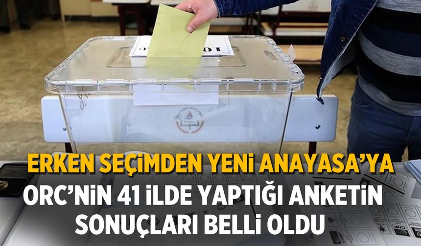 Ankette katılımcılara 5 soru yöneltildi! 41 ilde yapılan anketin sonucu açıklandı