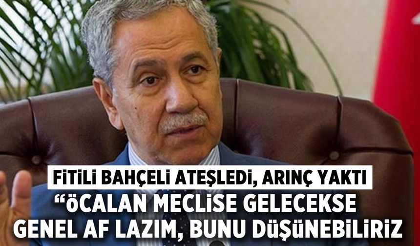 Bülent Arınç "Bir genel af çıkacaksa bunu düşünebiliriz"