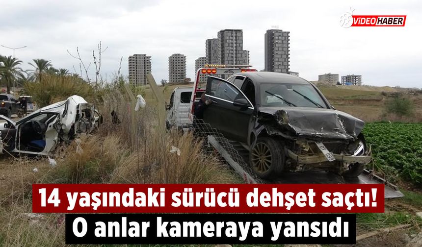 14 yaşındaki sürücü dehşet saçtı! O anlar kameraya yansıdı