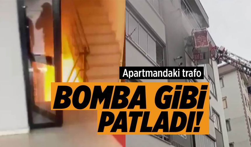 Kahramanmaraş’ta Panik Anları! Binadaki Trafo Bomba Gibi Patladı