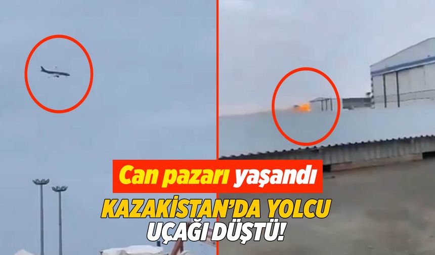 Kazakistan'da yolcu uçağı düştü