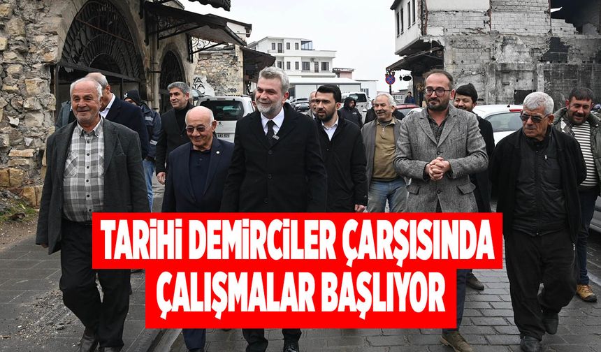 Tarihi Demirciler Çarşısında Çalışmalar Başlıyor