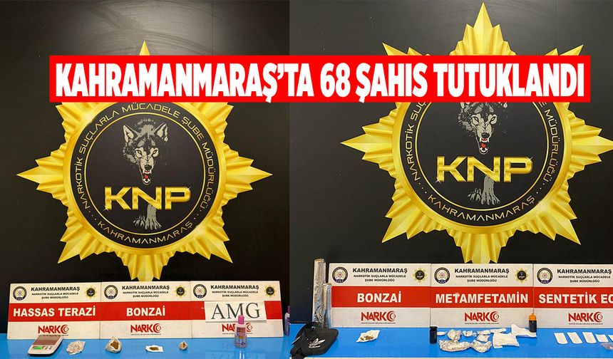 Kahramanmaraş’ta 68 Şahıs Tutuklandı