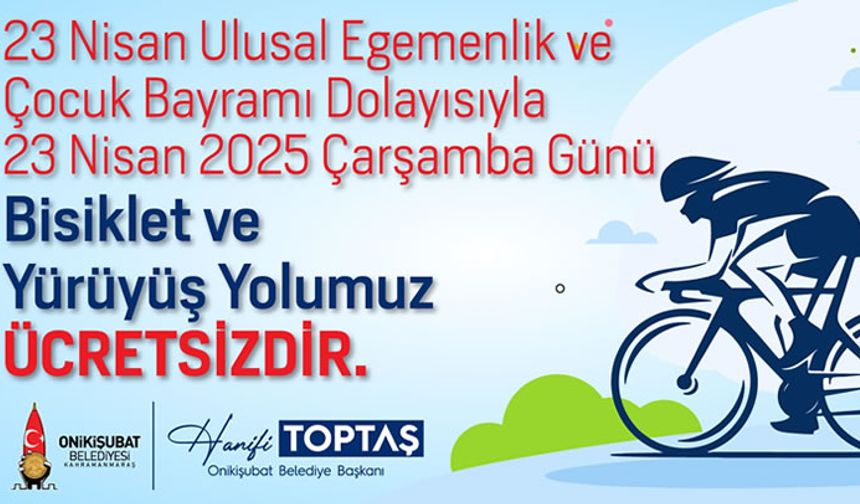 Onikişubat Belediyesi’nden çocuklara ikinci 23 Nisan müjdesi
