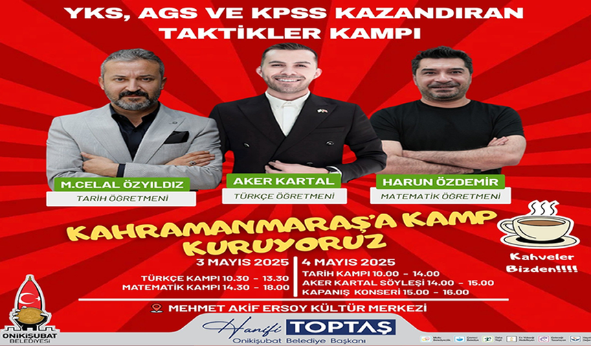 Celal Özyıldız, Aker Kartal ve Harun Özdemir, Onikişubat’a kamp kuruyor