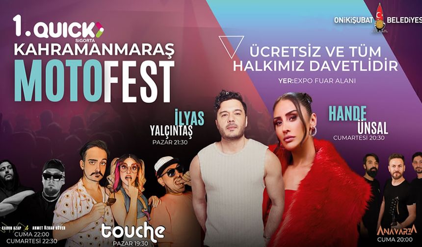 Onikişubat Belediyesi’nin katkılarıyla Kahramanmaraş Motofest başlıyor