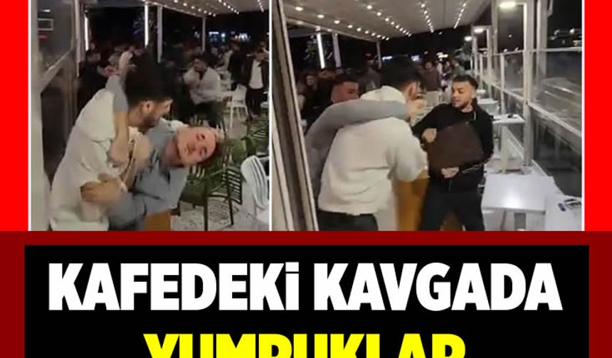 Mersin’de kafede iki grup arasında çıkan kavgada yumruklar havada uçuştu