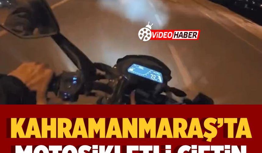 Kahramanmaraş'ta motosikletli çiftin kaza anı kamerada