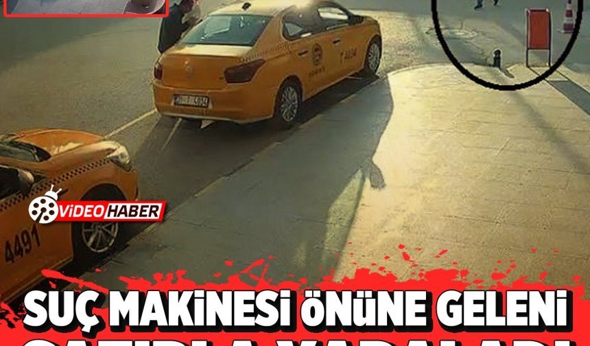 Suç makinesi önüne geleni satırla yaraladı, o anlar kameraya yansıdı