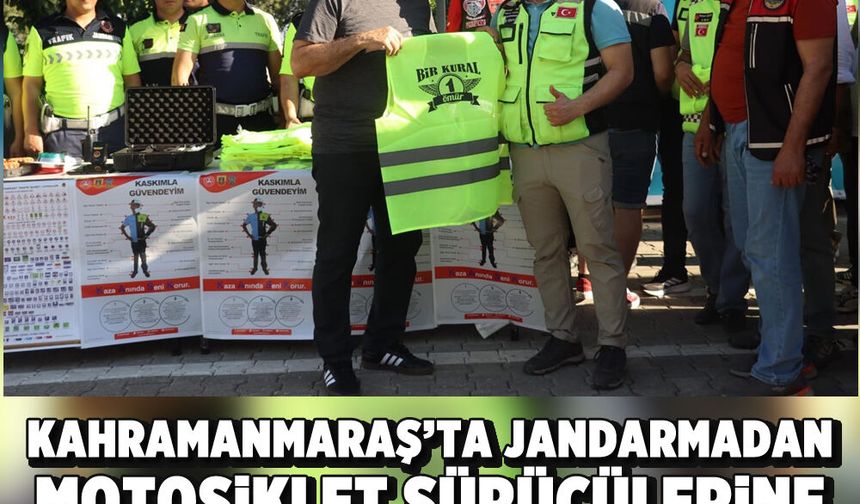Kahramanmaraş'ta Jandarmadan motosiklet sürücülerine hayati eğitim