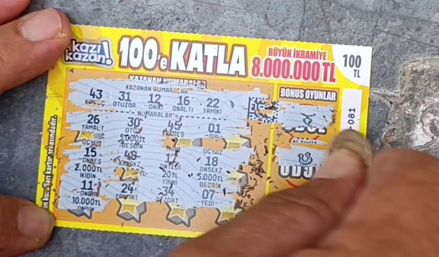 100 TL ile girdi, milyoner çıktı: Kazı kazandan 8 milyon lira kazandı
