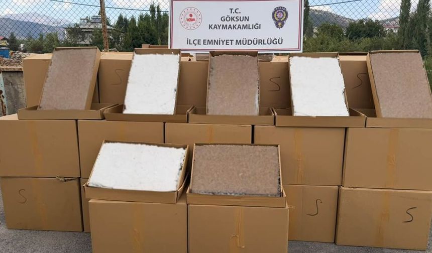 Kahramanmaraş’ta 2 milyon kaçak makaron ele geçirildi